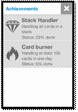 Mobler Cards Interfaces for Performance Statistics and Learning Badges - Achievements